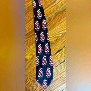 Addiction Santa Teddy Bear Christmas Tie